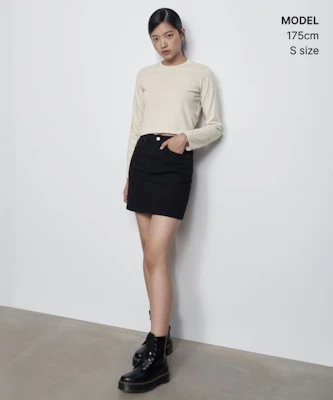(Women) MUSINSA STANDARD WOMEN Black Denim Mini Skirt MWASN4Z01-BK Order (Women) MUSINSA STANDARD WOMEN Black Denim Mini Skirt MWASN4Z01-BK