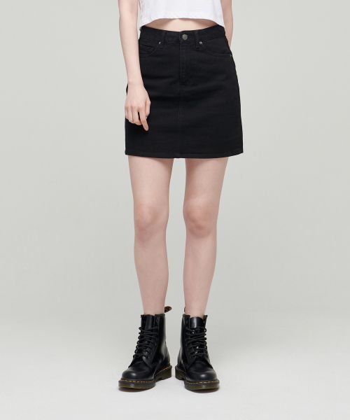 Details for (Women) MUSINSA STANDARD WOMEN Black Denim Mini Skirt MWASN4Z01-BK