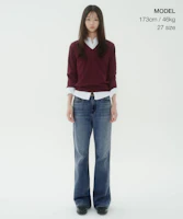 Order (W) MUSINSA STANDARD 女款微喇牛仔裤(中靛蓝) MWDNP0Z03-MI