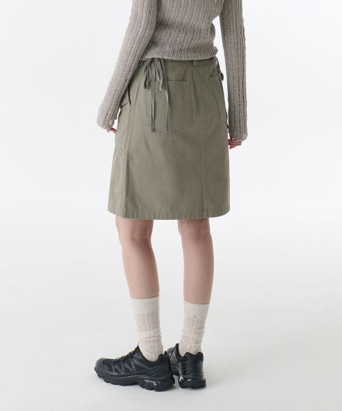 Order (Women) MUSINSA STANDARD WOMEN Cargo Knee-Length Skirt [Sage] MWDSK4Z01-SA
