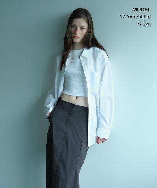 Order (Women) MUSINSA STANDARD WOMEN Cargo Maxi Skirt [Gunmetal] MWCSK4Z03-GT