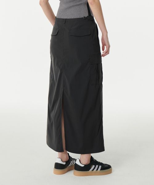Purchase (Women) MUSINSA STANDARD WOMEN Cargo Maxi Skirt [Gunmetal] MWCSK4Z03-GT