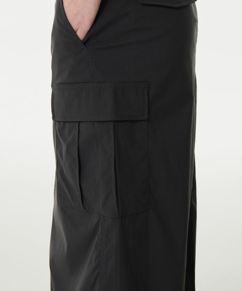 Sizing (Women) MUSINSA STANDARD WOMEN Cargo Maxi Skirt [Gunmetal] MWCSK4Z03-GT