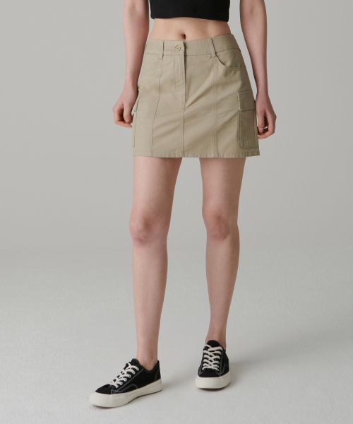 Order (Women) MUSINSA STANDARD WOMEN Cargo Mini Skirt [Beige] MWCSK2Z02-BE
