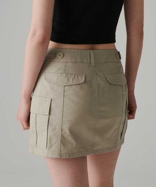 Sizing (Women) MUSINSA STANDARD WOMEN Cargo Mini Skirt [Beige] MWCSK2Z02-BE