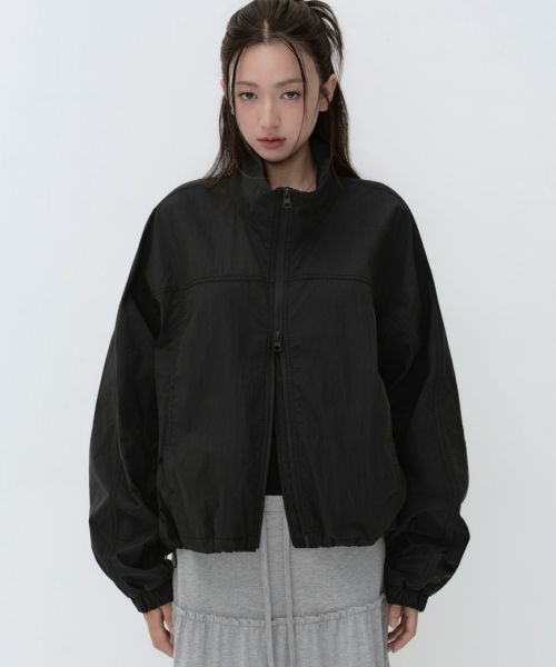 (Women) MUSINSA STANDARD WOMEN CN High Neck Windbreaker [Black] MWFJJ7B01-BK