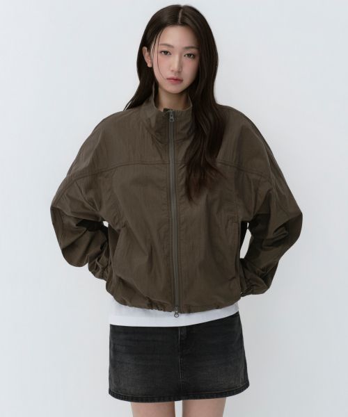 (Women) MUSINSA STANDARD WOMEN CN High Neck Windbreaker [Brown] MWFJJ7B01-BR