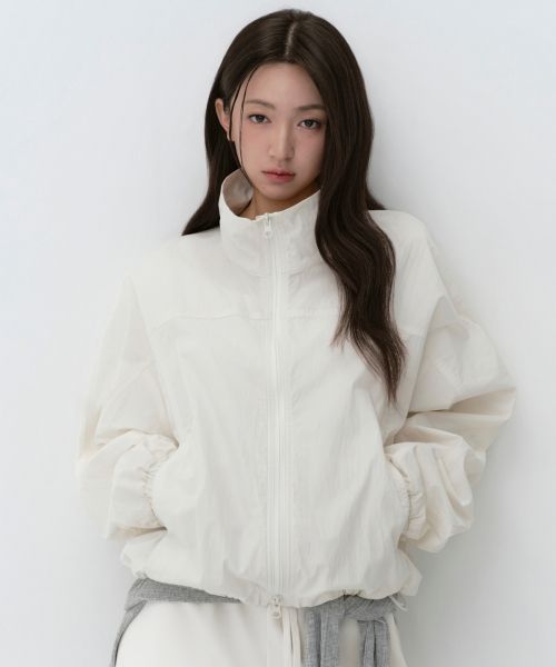 (Women) MUSINSA STANDARD WOMEN CN High Neck Windbreaker [Ivory] MWFJJ7B01-IV