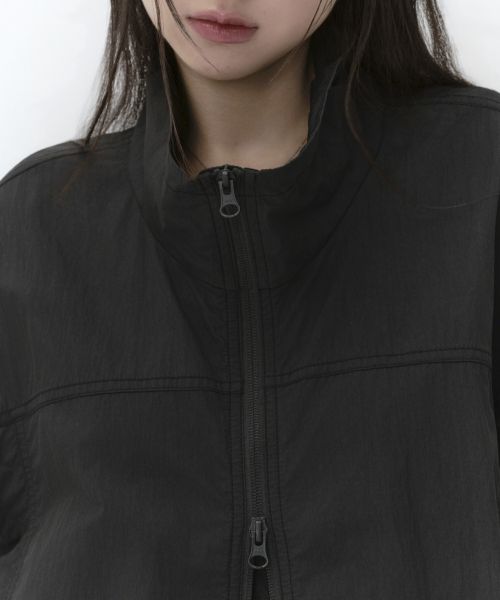Shop (Women) MUSINSA STANDARD WOMEN CN High Neck Windbreaker [Black] MWFJJ7B01-BK