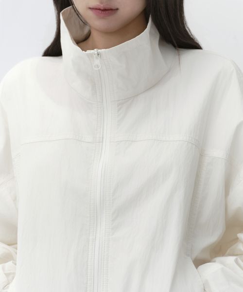 Shop (Women) MUSINSA STANDARD WOMEN CN High Neck Windbreaker [Ivory] MWFJJ7B01-IV