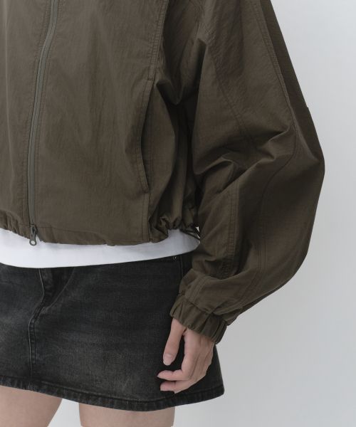 Details for (Women) MUSINSA STANDARD WOMEN CN High Neck Windbreaker [Brown] MWFJJ7B01-BR