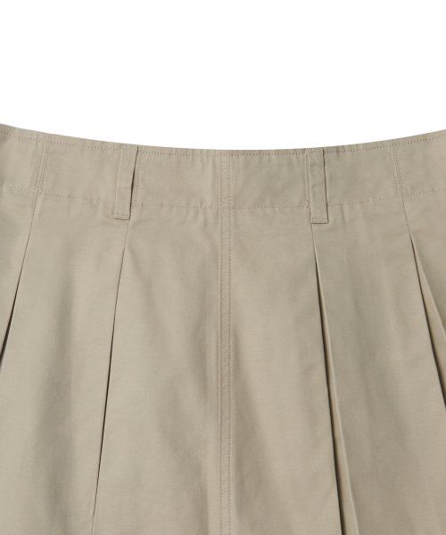 Shop (Women) MUSINSA STANDARD WOMEN Cotton Pleated Mini Skirt [Beige] MWCSK3Z02-BE