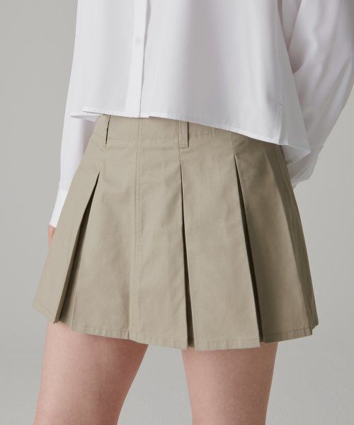 Purchase (Women) MUSINSA STANDARD WOMEN Cotton Pleated Mini Skirt [Beige] MWCSK3Z02-BE
