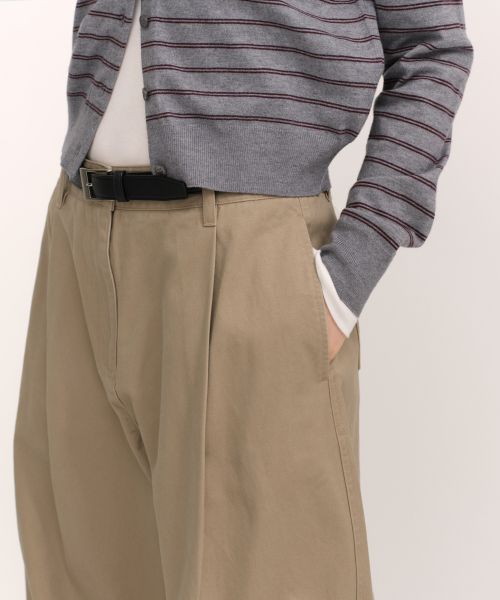 Purchase (W) MUSINSA STANDARD 女款深褶超宽版卡其裤（米色） MWEPC8C02-BE