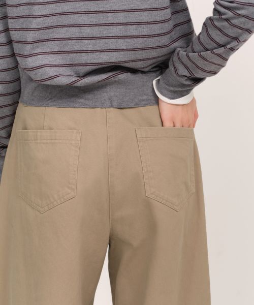 Details for (W) MUSINSA STANDARD 女款深褶超宽版卡其裤（米色） MWEPC8C02-BE