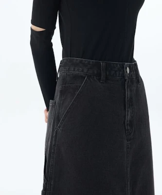 (W) MUSINSA STANDARD 女士洗舊黑色丹寧工裝長裙 MWDSN0Z02-WC Purchase (W) MUSINSA STANDARD 女士洗舊黑色丹寧工裝長裙 MWDSN0Z02-WC
