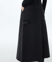 Details for (W) MUSINSA STANDARD 女士洗舊黑色丹寧工裝長裙 MWDSN0Z02-WC
