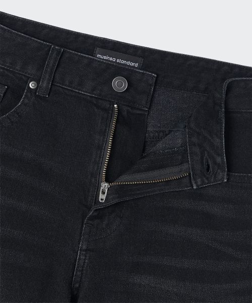 Details for (W) MUSINSA STANDARD 女款基础款弧形牛仔裤 [洗黑色] MWFNP0A05-WC
