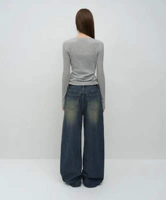 (W) MUSINSA STANDARD 女款基本款超寬版牛仔褲【復古藍】 MWFNP0A04-UL Lookbook (W) MUSINSA STANDARD 女款基本款超寬版牛仔褲【復古藍】 MWFNP0A04-UL