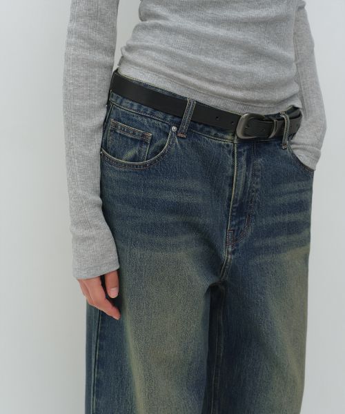 Purchase (W) MUSINSA STANDARD 女款基本款超寬版牛仔褲【復古藍】 MWFNP0A04-UL