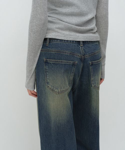 Details for (W) MUSINSA STANDARD 女款基本款超寬版牛仔褲【復古藍】 MWFNP0A04-UL