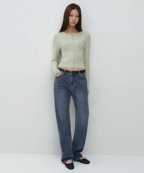 (Women) Musinsa Standard Women Essential Straight Denim Pants [Medium Indigo] MWFNP0A01-MI