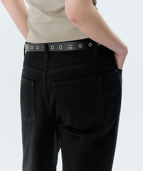 Details for (W) MUSINSA STANDARD 女士基础款直筒牛仔裤 [黑色] MWFNP0A01-BK