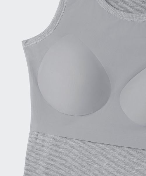 Details for (Women) MUSINSA STANDARD WOMEN Essential Tank Bra Top [Medium Grey] MWFTE6B20-MR