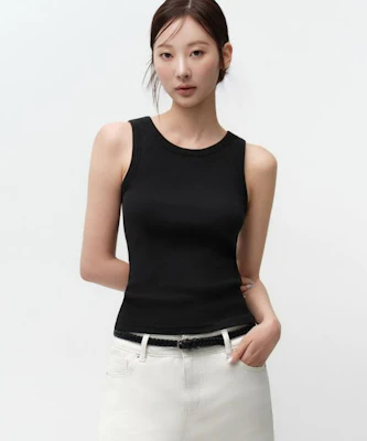 (W) MUSINSA STANDARD 女士基础款背心【黑色】 MWCTE0Z02-BK Lookbook (W) MUSINSA STANDARD 女士基础款背心【黑色】 MWCTE0Z02-BK