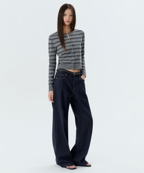 (Women) Musinsa Standard Women Essential Wide Denim Pants [Deep Indigo] MWFNP0A03-DI
