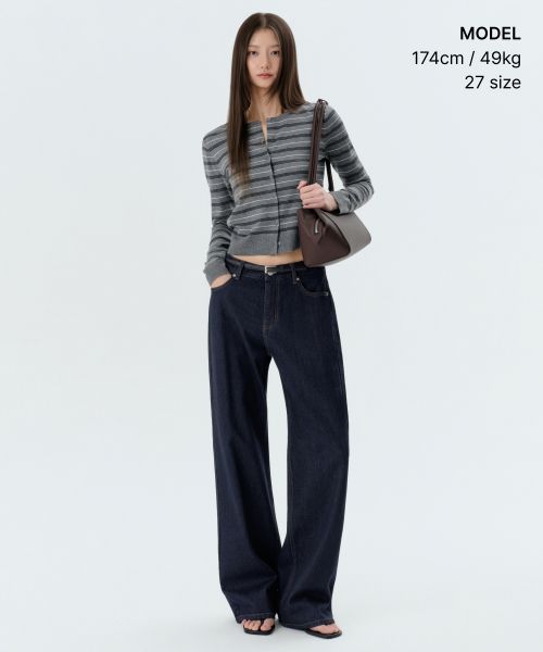 Order (W) MUSINSA STANDARD 女款 Essential 寬版牛仔褲 [深靛藍] MWFNP0A03-DI