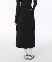 Order (W) MUSINSA STANDARD WOMEN Rok Panjang Cargo Sweat Terry Hitam MWESE2Z01-BK