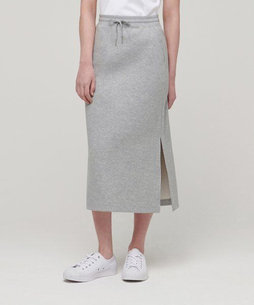 (Women) MUSINSA STANDARD WOMEN Flat Terry Sweat Long Skirt [Medium Grey] MWJSE4Z05-MR