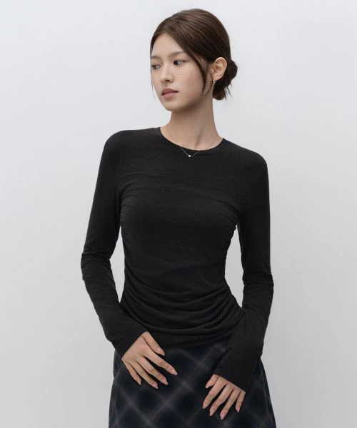 women-musinsa-standard-women-front-shirring-long-sleeve-t-shirt-black-mwftl-8-a05-bk