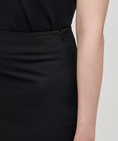 Lookbook (Women) MUSINSA STANDARD WOMEN High Waist Slit Long Skirt [Black] MWASK4Z08-BK