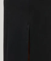 Shop (W) Falda Larga Negra de Mujer MUSINSA STANDARD de Cintura Alta con Abertura MWASK4Z08-BK
