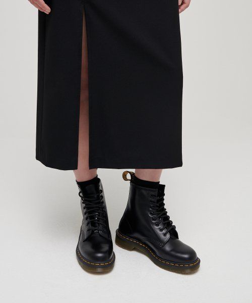 Purchase (Women) MUSINSA STANDARD WOMEN High Waist Slit Long Skirt [Black] MWASK4Z08-BK