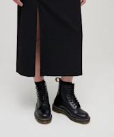 Purchase (W) Falda Larga Negra de Mujer MUSINSA STANDARD de Cintura Alta con Abertura MWASK4Z08-BK