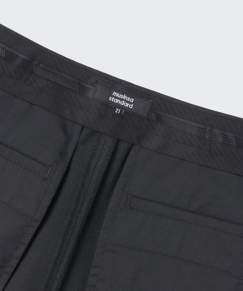 Purchase (W) MUSINSA STANDARD 女款高腰寬版隱藏式鬆緊腰西裝褲【炭灰色】 MWBPL0Z10-CG