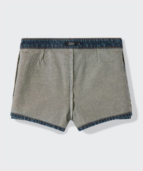 Purchase (W) MUSINSA STANDARD 女款低腰丹寧迷你短裙褲 [鏽藍色] MWDSN0Z01-UL
