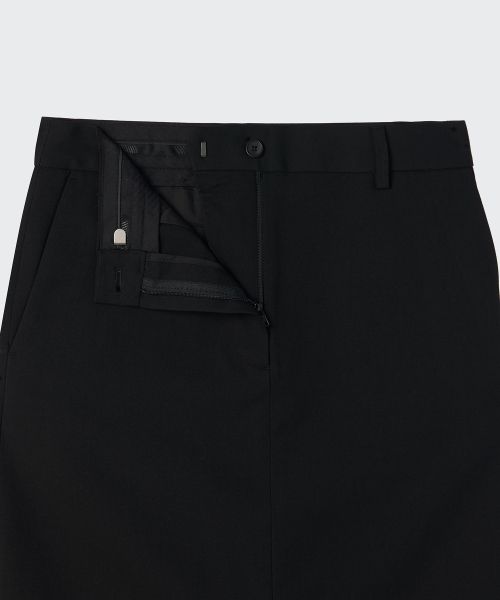 Purchase (W) Falda Negra Mujer Musinsa Standard Cintura Baja Largo a la Rodilla MWESK2Z08-BK
