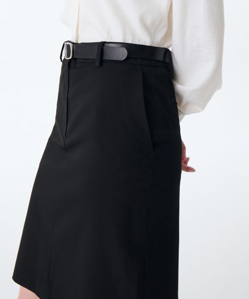 Sizing (W) Falda Negra Mujer Musinsa Standard Cintura Baja Largo a la Rodilla MWESK2Z08-BK