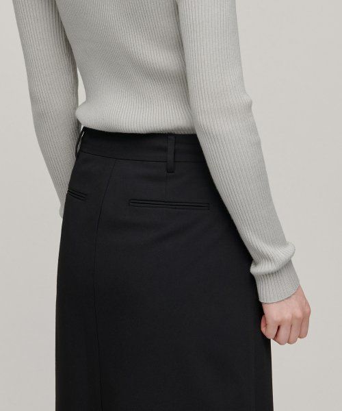 Sizing (Women) MUSINSA STANDARD WOMEN Maxi Skirt [Black] MWBSK0Z05-BK