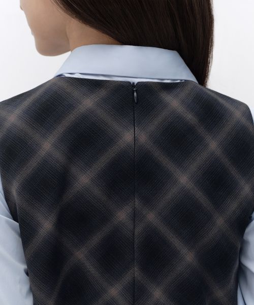 Purchase (W) Musinsa Standard 女款渐变格子迷你连衣裙 [灰色] MWFOP8C03-GR