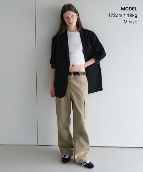 Order (W) MUSINSA STANDARD 女款寬版落肩西裝外套［黑色］ MWBJK3Z05-BK