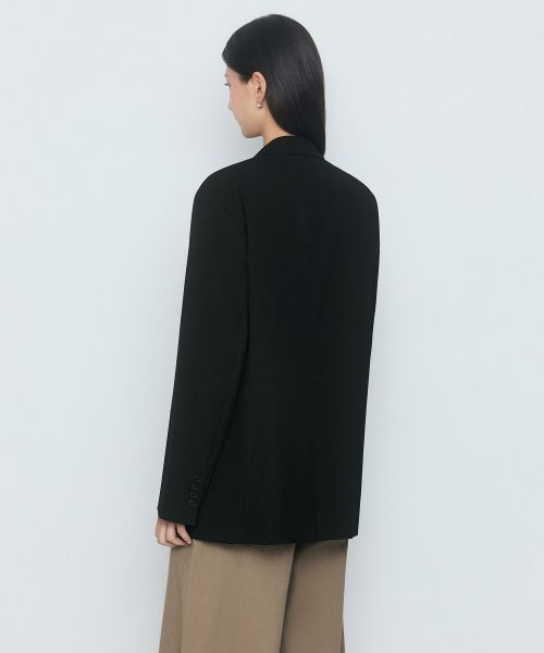 Purchase (W) MUSINSA STANDARD 女款寬版落肩西裝外套［黑色］ MWBJK3Z05-BK