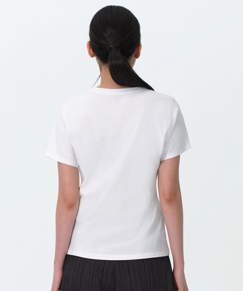Lookbook (Women) Musinsa Standard Women Plain Crew Neck T-Shirt [White] MWFTS5D01-WH