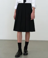 Purchase (W) Falda Negra Musinsa Standard Mujer Plisada a la Rodilla MWESK0B06-BK