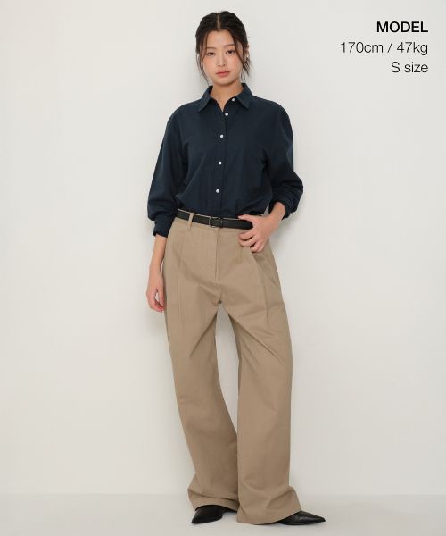 Order (Women) Musinsa Standard Women Relaxed Oxford Shirt [Navy] MWESL8D12-NA