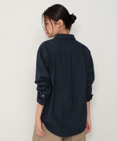 Lookbook (Women) Musinsa Standard Women Relaxed Oxford Shirt [Navy] MWESL8D12-NA